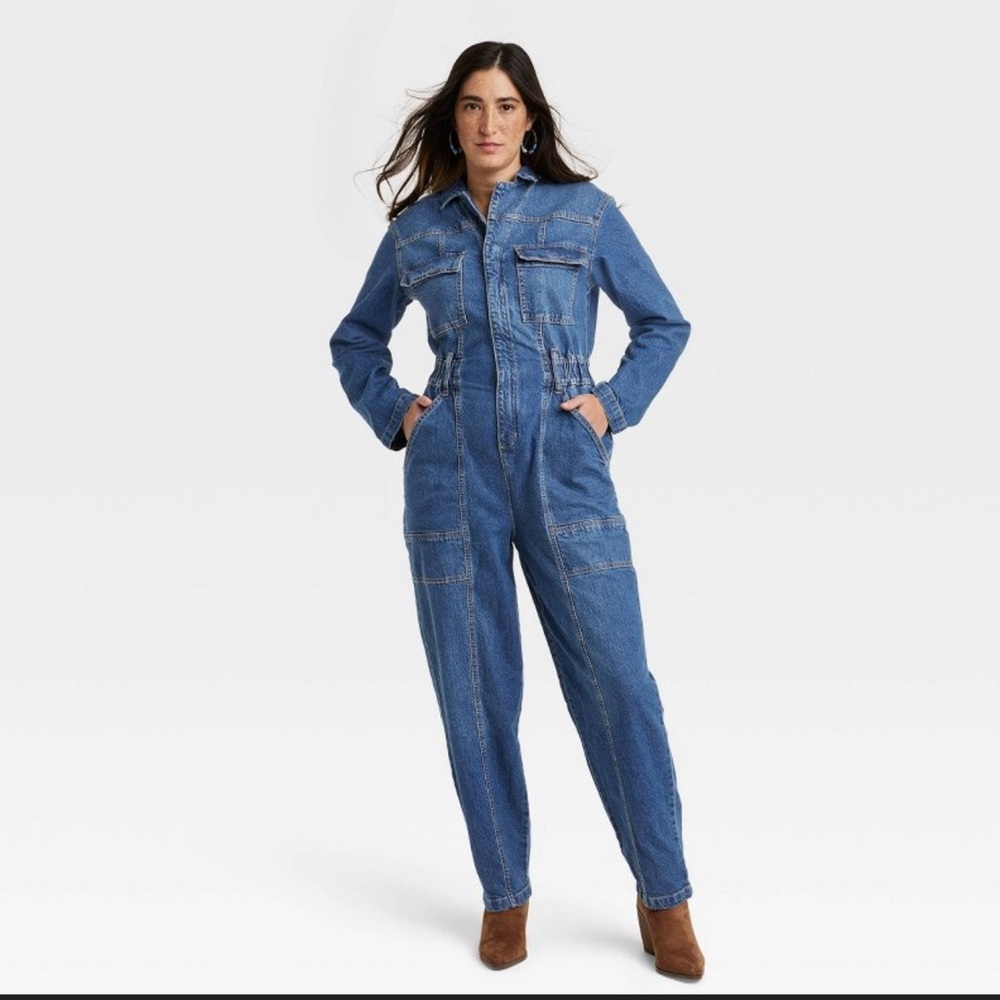 Target denim jumpsuit